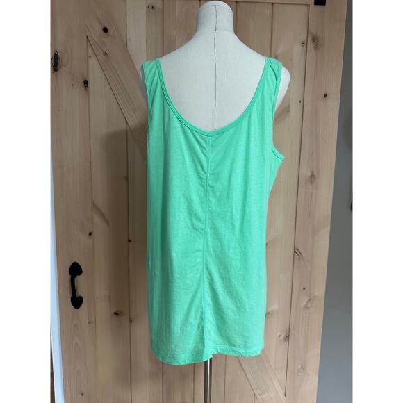 J. Peterman | Cotton Light Green Tank | Size Large - Picture 3 of 8